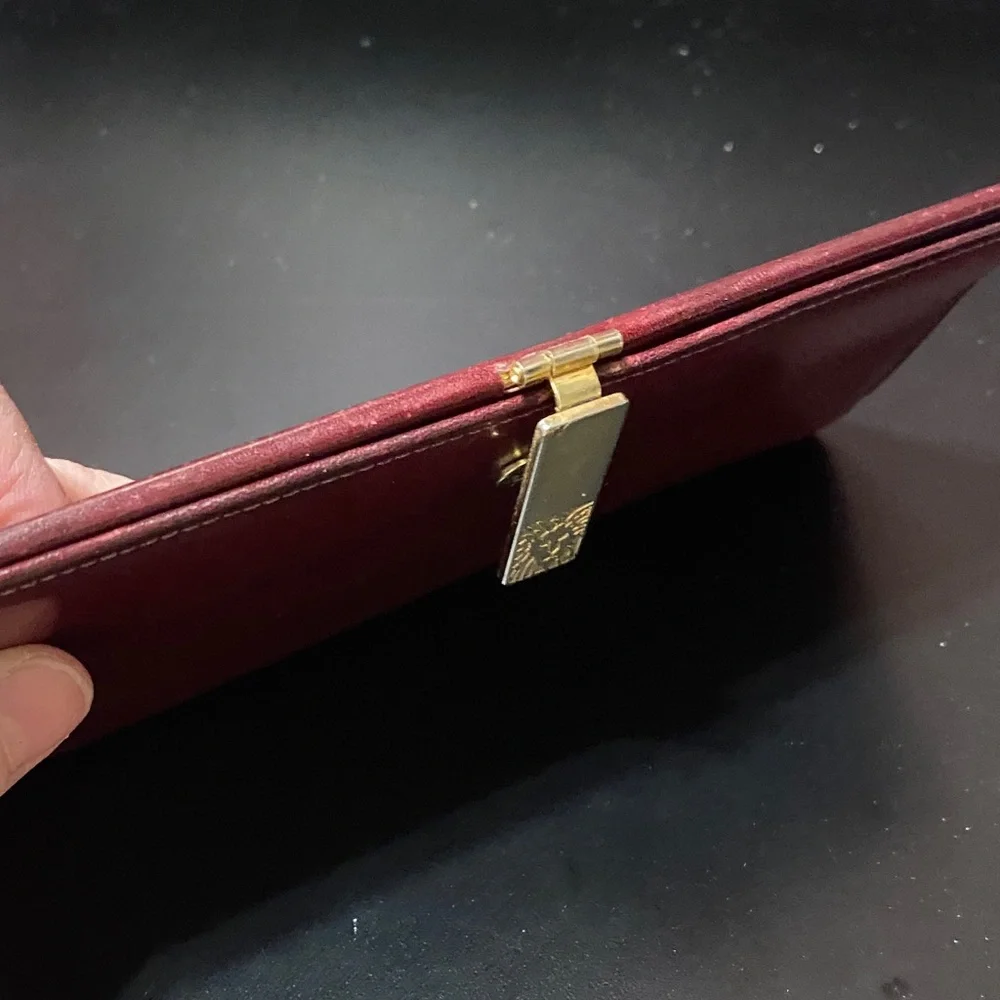 Vintage Anne Klein by St. Thomas Burgundy Leather wallet